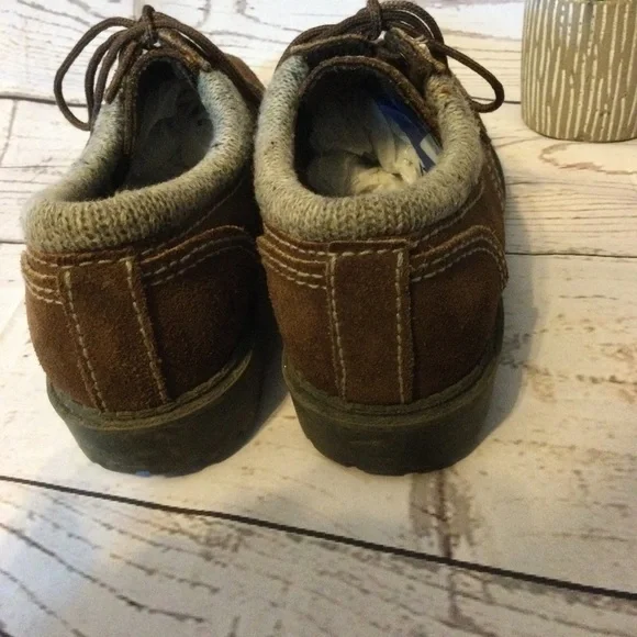 Brown Leather Craft by Fashion Tradition Suede Casual Comfort Shoes Size 8.5 M - Picture 4 of 7